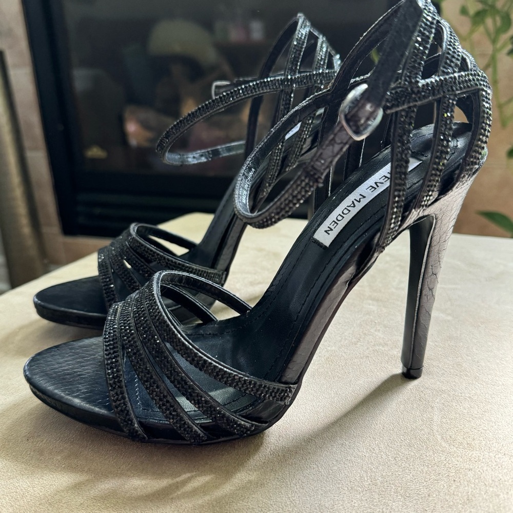 Steve Madden Rhinestone Strappy Stiletto